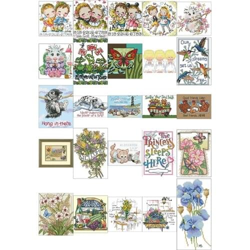 Top selling 4.87usd 1 Counted Cross Stitch 11CT 14CT 18CT DIY Chinese Cross Stitch Kits Embroidery Needlework Sets
