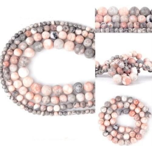 Natural Pink Charm Gem Round Loose Beads for Jewelry Making