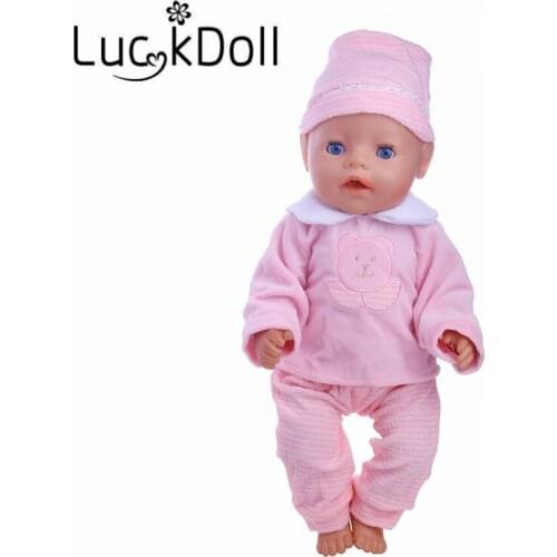 New arrives 1 set = hat + clothes + pants fit 43 cm for New -,s dolls(without shoes)