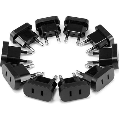 EU Plug Adapter Electrical Socket US to EU Converter 4.0/4.8mm EU Adapter US China to EU Travel Adapter Euro AC Charger Outlet