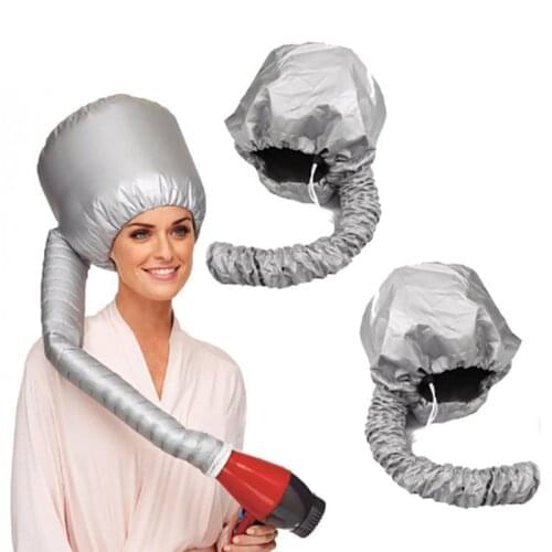 Hair Perm Portable Soft Hair Drying Cap Bonnet Hood Hat Blow Dryer Attachment Curlformers Gray Dry Hair Cream Cap