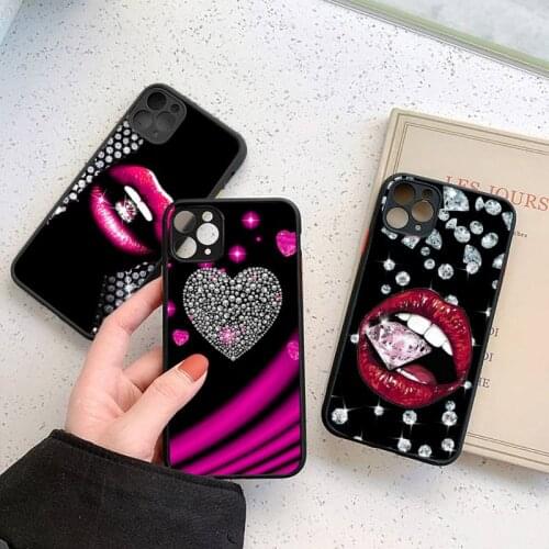 Crystal Cool Diamond Phone Case matte transparent For iphone 7 8 11 12 plus mini x xs xr pro max cover