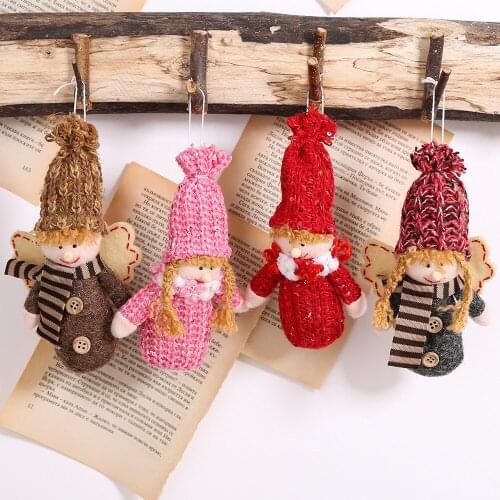 Christmas Doll Decorations Cute Cartoon Angle Girls Toy Christmas Tree Pendant Drop Ornaments Party Kids Gifts Innovative Decor