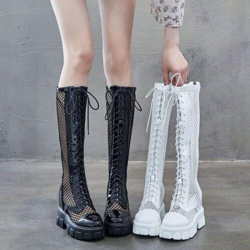 Boots High Heel 2020 New Hollow Thigh Boot Platform Elevator Sandals Summer Thigh High Boots Women Shoes