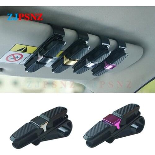 Universal Car Glasses Holder Portable Ticket Card Clamp Car Sun Visor Sunglasses Holder ABS Eyeglasses Clip Auto Accessories