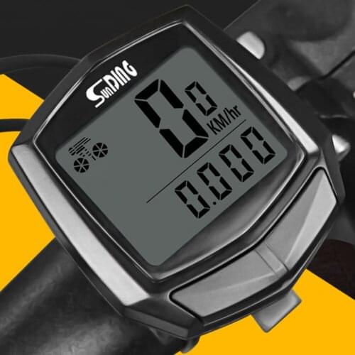 Sunding Waterproof Bicycle Computer With LCD Digital Display MTB Bike Odometer Speedometer Cycling Wired Stopwatch Accessories