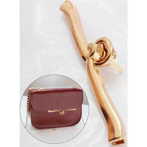 Vintage Bag Metal Clasp Turn Locks Heart Shape Twist Button DIY Handbag Craft Bag Purse Hardware Elegant Gold Bag Accessories