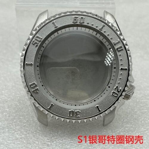 Watch Parts Stainless Steel SXK007 Watch Case Sapphire Ceramic Insert Case Fit NH35/NH36 Automatic Movement