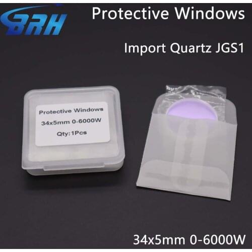 10pcs/lot Laser protective windows fiber laser optics mirrors/cover slides 34*5mm 1614767 / 1514767 Fiber Laser cutting Machines