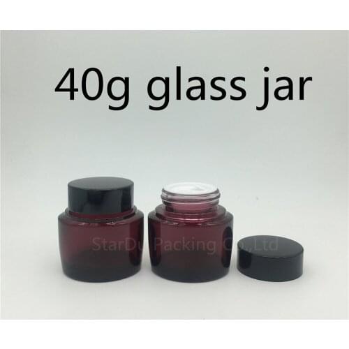 40g Ellipse Glass Cream Jar for Eye Cream and Lipstick, Senior Cream Bottle 200pcs