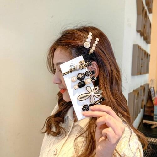 5-7PCS/Set New Girls Hair Clips Hairpins Headband Barrettes Fashion Hair Accessories Women Party Gift Korean Top Jewelry Pearl