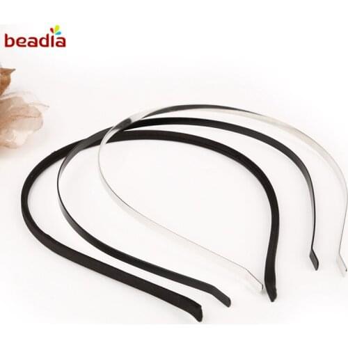 5pcs Iron Electroplated Rhdium/Black/Cloth Covered Black Hair Accessories Fitting Women Baby Hairbands DIY hair Jewelry Findings
