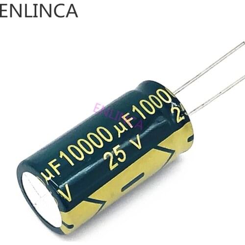 2pcs/lot T11 25V 10000UF Low ESR high frequency aluminum electrolytic capacitor size 18*35 10000UF25V 20