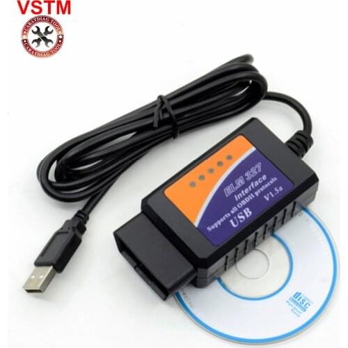 Newest ELM327 USB V1.5 OBD2 Car Diagnostic Scanner ELM 327 V 1.5 OBD 2 OBDII Interface PC-Based Auto Diagnostic-Tool OBD-II Scan