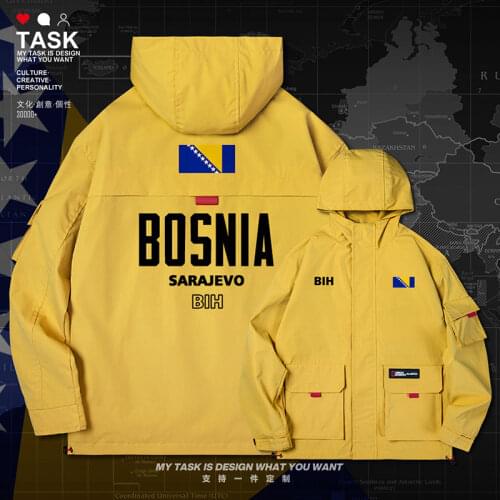 Bosnia and Herzegovina BIH men jacket hooded nation flag chaquetas hombre top fashion long sleeve new coat clothes autumn