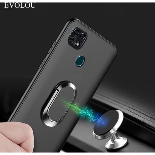 For ZTE Blade 20 Case Magnet Ring Holder Soft Phone Case For ZTE Blade 20 Smart 2019 Silicone Protective Back Cover TPU Capa