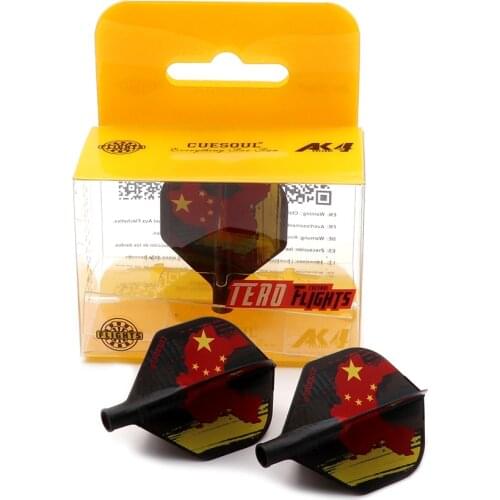 CUESOUL AK4 Dart Flights Standard Shape-Chinese Flag Design