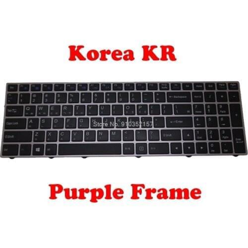 Purple Frame KR Keyboard For CLEVO WA50SFQ MP-13M13K0-4302 MP-13M13K0-4307 MP-13M13K0-430 6-80-WA500-110-1 W950TU WA50SJ WA50SC