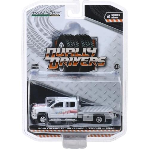 GreenLight 1:64 2018 Chevy Silverado 3500 Dually Alloy model car Metal toys for childen kids diecast gift