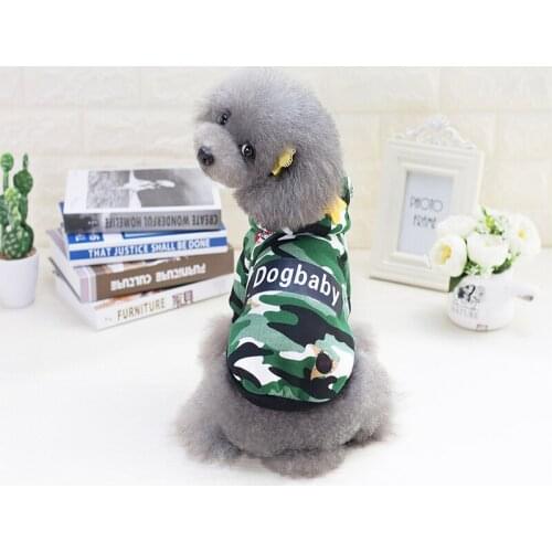 Camouflage Dog Clothes Spring Summer Pets Clothing For Small Dogs Shirts Puppy Outfit Cool Pet Coat