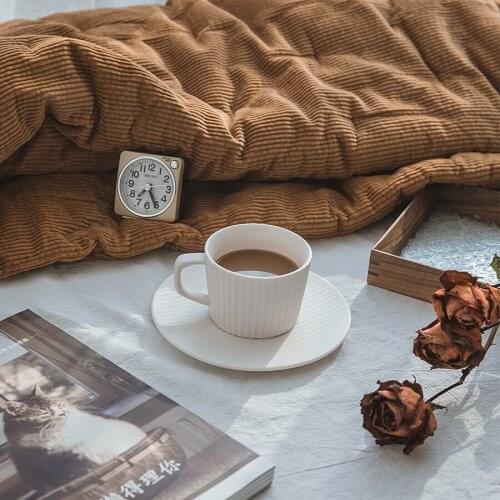 Japanese Style Coffee Cup Ceramic Luxury Vintage Afternoon Tea Turkish Eco Friendly Cup Saucer Travel Tazas De Cafe Drinkware 50