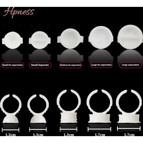 Wholesale Eyelashes Extension Glue Ring Holder 100Pcs Plastic Disposal Tattoo Pigment Pallet Adhesive Glue Holder Palette Volume