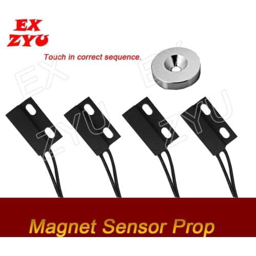 Magnet Sensor Prop Sequence Version Real Escape Room Game Use Magnets to Touch Sensors in Right Sequence to Unlock Adventure