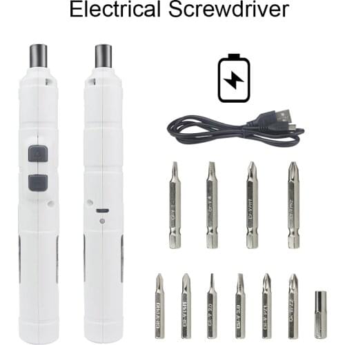 Mini Electric Screwdriver Rechargeable Cordless Power Screw Driver Kit Bit Set Power Tools 3.6V