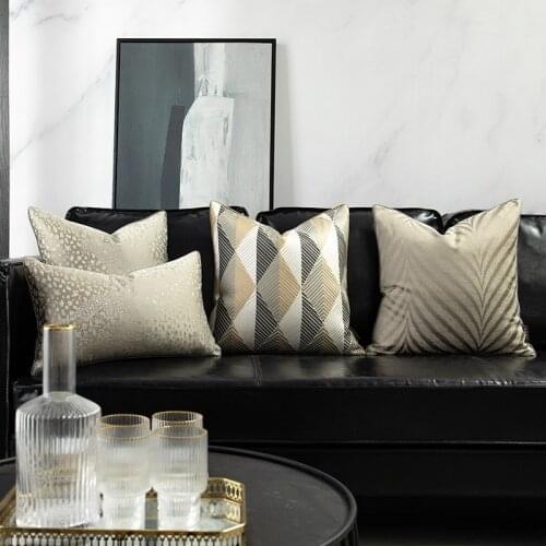 30x50/45/50cm golden grey cushion cover jacquard pillowcase sofa decorative pillow covers home decor