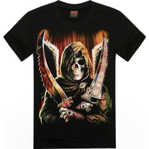 Newest 3d T Shirt Men T Shirt Horror Skull Print T Shirts Summer Tops Tees Free Ship