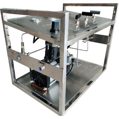 Wellness Model:WS-GB60-A 20-48MPA high pressure pneumatic gas booster pump unit for nitrogen ,helium or argon refilling