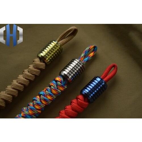 Titanium Alloy Threaded Knife Pendant Necklace EDC Buckle Knife Beads