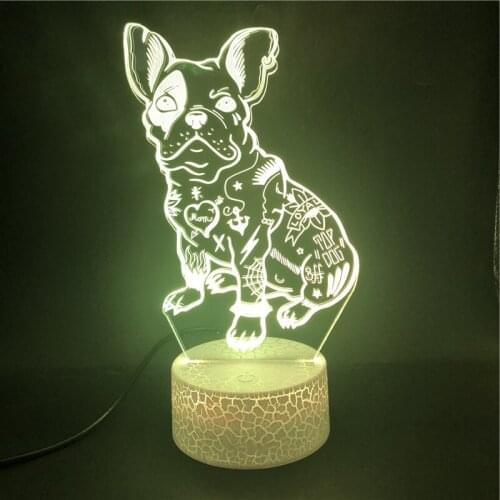 Gift Night Light 3D Led Lamp Cute Dog Figure Kids Nightlight Holiday Birthday Gifts Party Decor Bluetooth Speaker Child Gift Dro