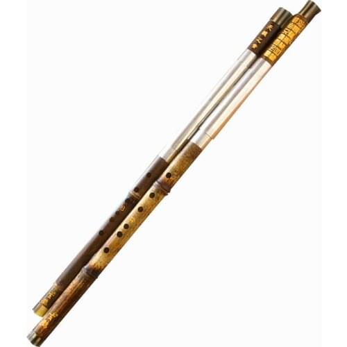 Transverse Playing Bawu Flute Double Pipes Purple Bamboo Bawu Flute Bass+Soprano Flute Bau Professional Play Musical Instruments