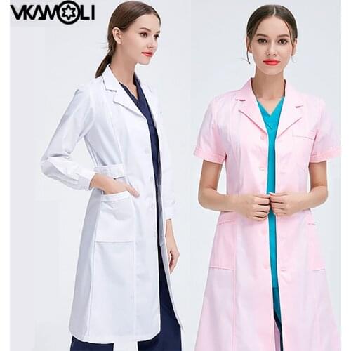 Wholesale pink blue white Adjustable Waist Belts Womens laboratory coat Beauty salon cosmetologist working uniform coveralls