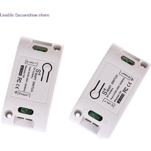 RF 433Mhz AC90-220V Receiver Smart Home Wifi Wireless Remote Control Switch Relay Smart Life/Tuya APP Works With Alexa Google