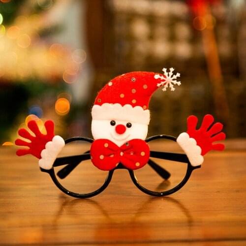 Christmas decorations Santa Claus snowman antler glasses rimless cartoon glasses decorative frame