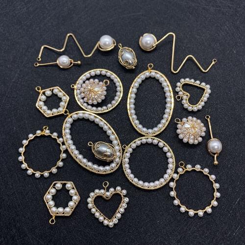 Natural Crystal Necklace Earring Pendant Geometric Shape DIY Handmade Fashion Lady Jewelry Pendant Accessories Wholesale 5pcs