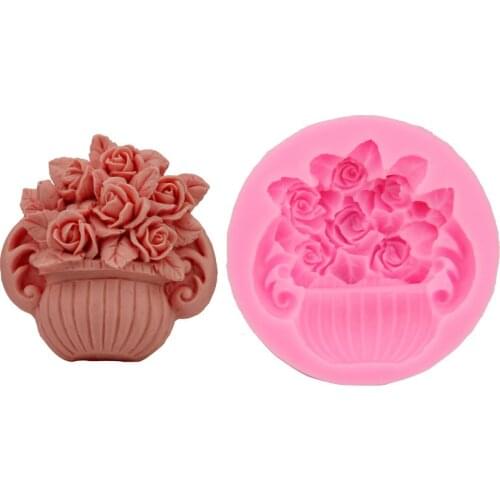 Silicone Mold Round 3D Flower Silicone Soap mold DIY New Craft Art Silicone Soap mold Craft Mold DIY Handmade Candle mold