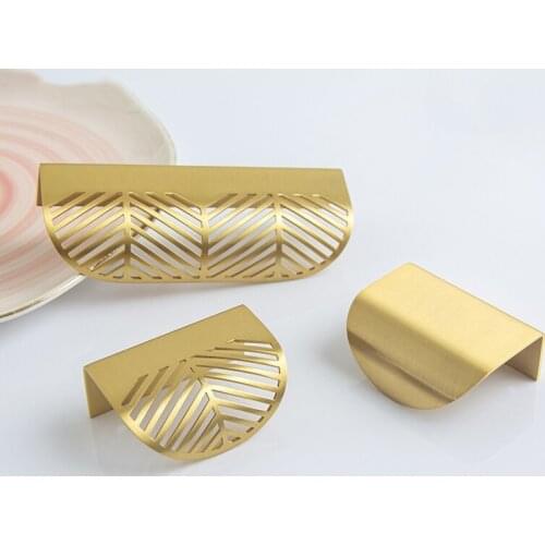 Modern Nordic minimalist handle leaf invisible cabinet wardrobe furniture drawer handle ins wind zinc alloy explosion