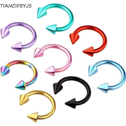TIANCIFBYJS Stainless Steel Body Jewelry Piercing Nose Ring Bar Hoop Screw Stud Pircing for Women Men Cartilage Tragus Ear Studs
