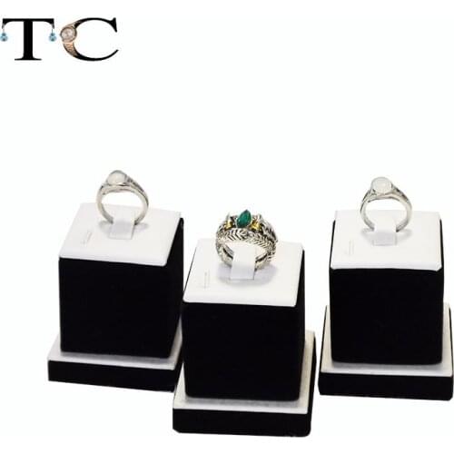 Wholesale Jewelry Display Showcase Tower-shaped Holder For Rings 3pcs/lot Ring Stands Rings Tray Display Porps