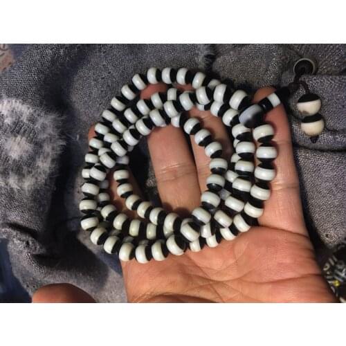 Magic Power Energy Tibetan Agate 8MM 1 Line Medicine Buddha dZi Bead 108 Prayer Necklace AAA LKbrother Talisman UPD210202A4