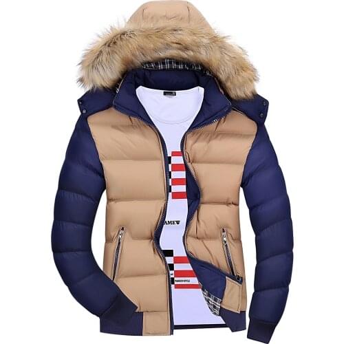 Hooded Anorak Jackets Mens Winter Jackets 2021 Winter Parka Men Windbreak Plus Velvet Thick Warm Windproof Fur Coats