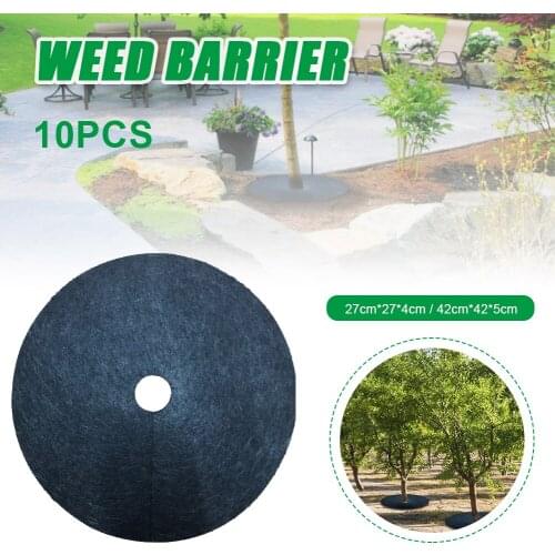 Practical 10PCS Garden Weed Barrier Biodegradeble сад и огород Weed Protection Mats Weed Block Mat Round Weed Cover 2 Sizes