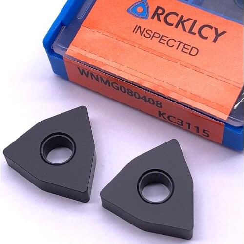 10pcs WNMG080408 KC3115 Special Cast Iron External Turning Cutting Boring CNC Tools Cement Carbide Inserts