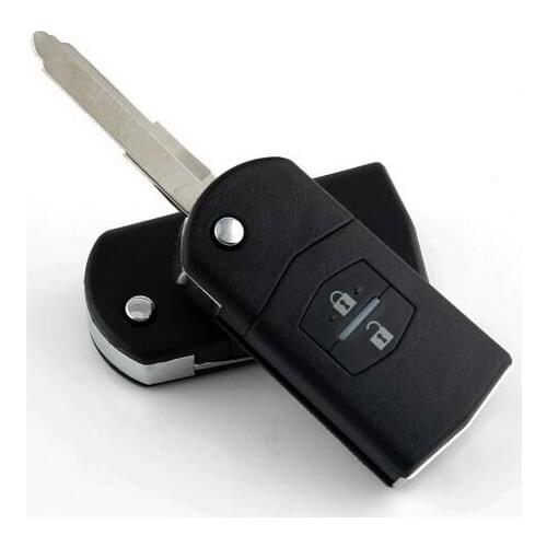 5PCS/lot For Mazda 3 6 Replacement Flip Folding Remote Key Shell Cover 2 Button Fob Key Case