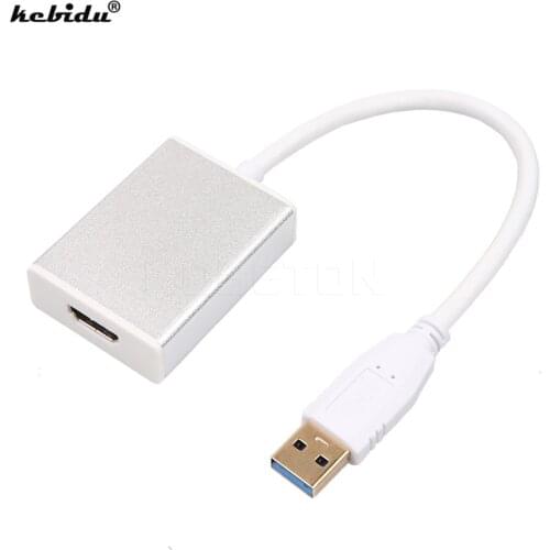 Kebidu USB 3.0 To HDMI-compatible Adapter Converter Cable Multi Display Graphic Adapter For HDTV LCD PC Laptop Audio Video Cable