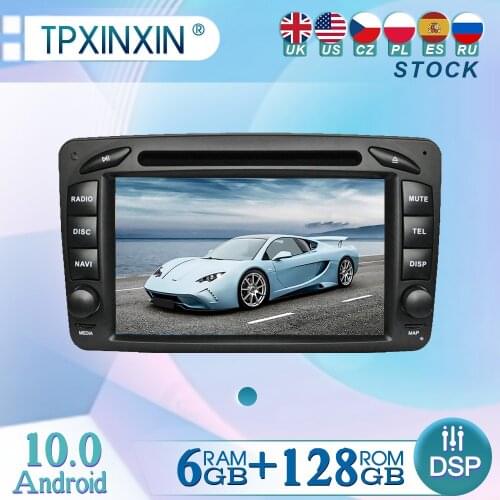 For Mercedes Benz W209 2006-2013 7" Android 10 Radio Player Car GPS Navigation Head Unit Car Radio with Screen WIFI DSP CARPLAY