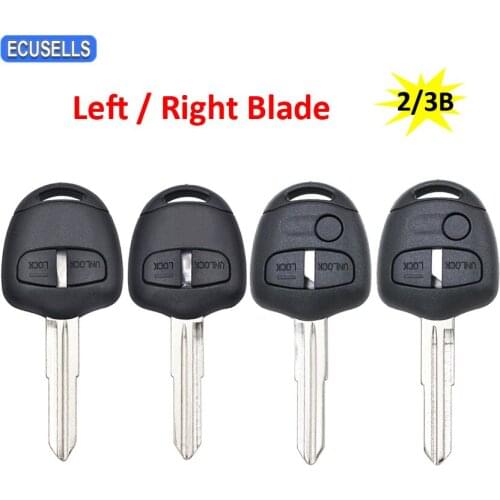 2/3 Button Remote Car Key Shell Case Right / Left MIT11 / MIT8 Uncut Blade for Mitsubishi Lancer Outlander Grandis EX Evolution